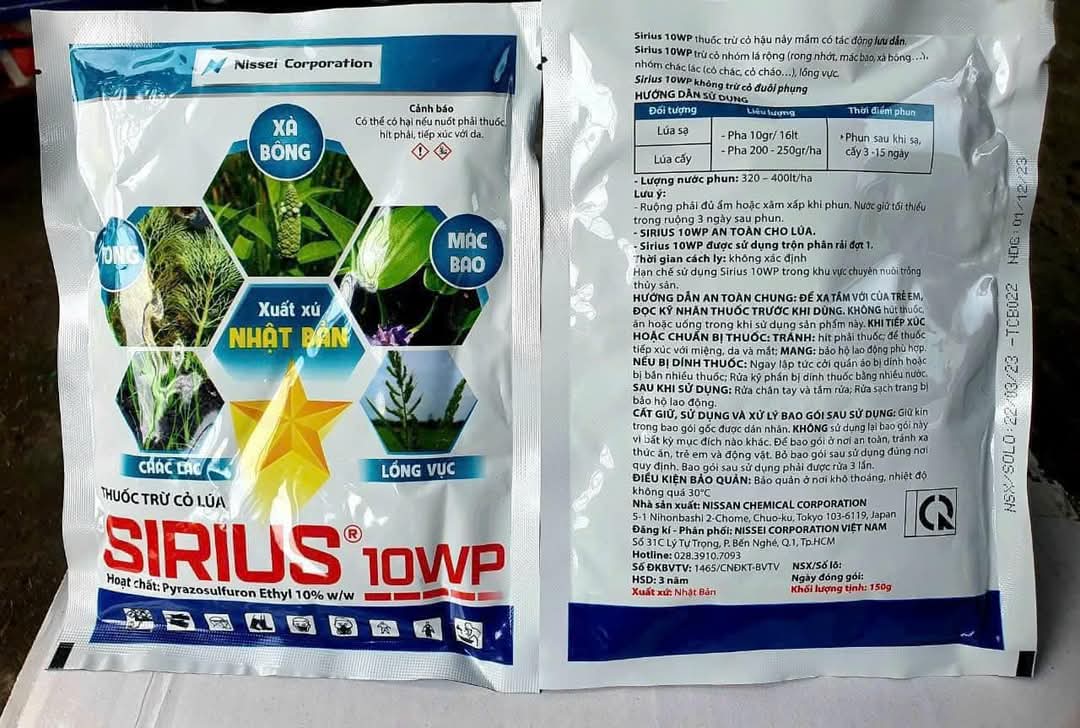 7 Điều Nông Dân Và Đại Lý Nên Biết Về Thuốc Diệt Cỏ Sirius 10WP